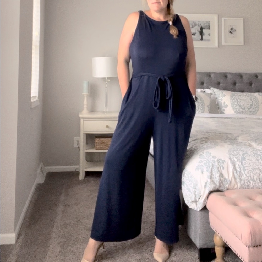 NWOT: XXL Navy Blue Jumpsuit